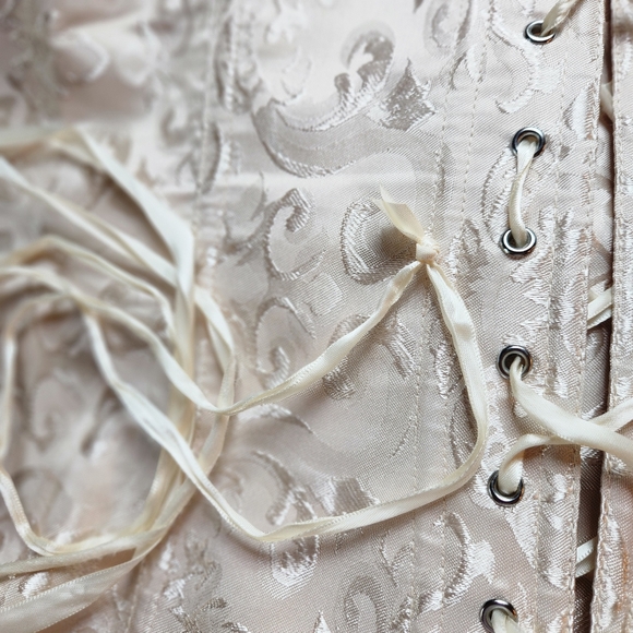 Laced Floral Print Corset Top Lace Up Back Shaping Womens Size 5XL - Picture 8 of 16